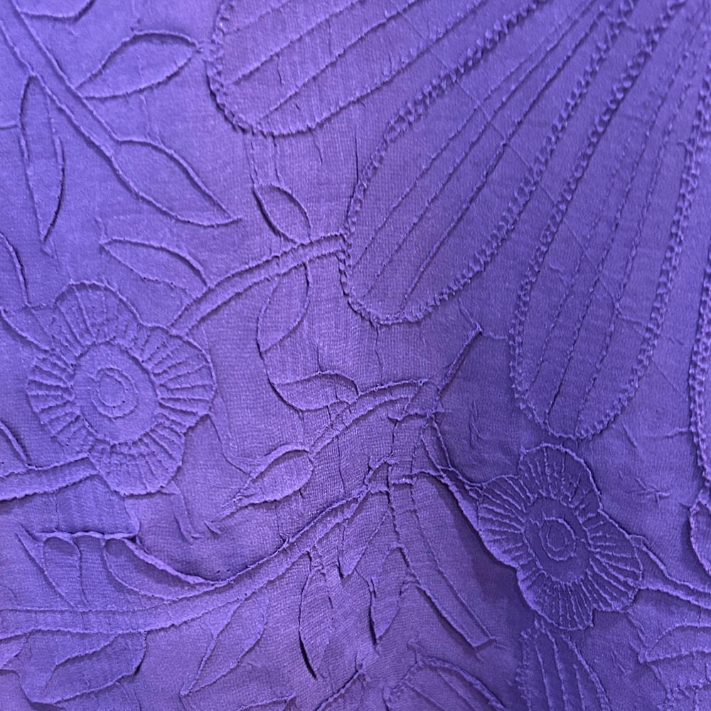 Chico's Travelers Midnight Orchid Flower Embossed Jacket Size 3 (XL) NWT - Picture 9 of 9